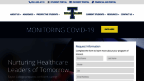 What Taylorcollege.edu website looked like in 2020 (4 years ago)