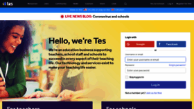 What Tes.co.uk website looked like in 2020 (4 years ago)