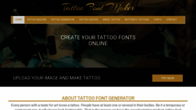 What Tattoofontmaker.com website looked like in 2020 (4 years ago)