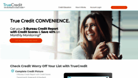 What Truecredit.com website looked like in 2020 (4 years ago)