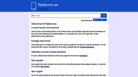 What Telefonnr.se website looked like in 2020 (4 years ago)