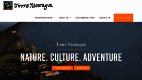What Toursnicaragua.com website looked like in 2020 (4 years ago)