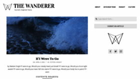 What Thewandereronline.com website looked like in 2020 (4 years ago)