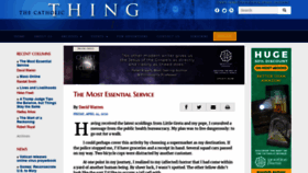 What Thecatholicthing.org website looked like in 2020 (4 years ago)