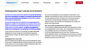 What Toelatingstoetsen.nl website looked like in 2020 (4 years ago)