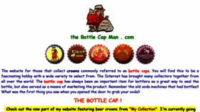 What Thebottlecapman.com website looked like in 2020 (4 years ago)