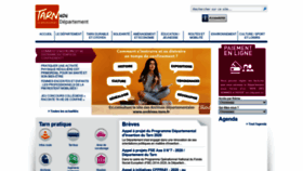 What Tarn.fr website looked like in 2020 (6 years ago)