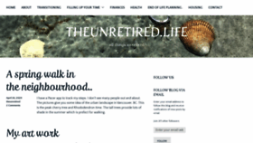 What Theunretired.life website looked like in 2020 (4 years ago)
