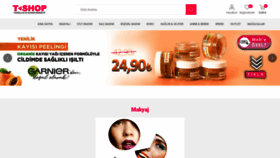 What Tshop.com.tr website looked like in 2020 (5 years ago)