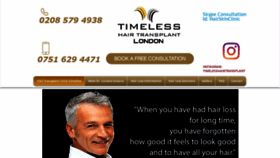 What Timelesshairtransplant.com website looked like in 2020 (4 years ago)