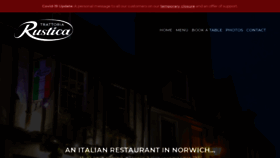 What Trattoriarustica.com website looked like in 2020 (4 years ago)