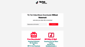 What Tiktokdownloader.in website looked like in 2020 (4 years ago)