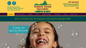 What Thepediatricdentalspecialists.com website looked like in 2020 (4 years ago)