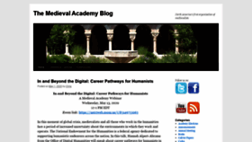 What Themedievalacademyblog.org website looked like in 2020 (4 years ago)