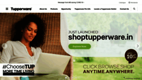 What Tupperware.co.in website looked like in 2020 (4 years ago)
