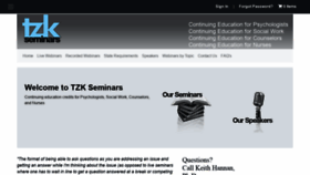 What Tzkseminars.com website looked like in 2020 (4 years ago)