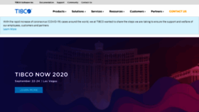 What Tibco.com website looked like in 2020 (4 years ago)