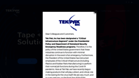 What Tekpak.com website looked like in 2020 (3 years ago)