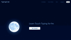 What Typingclub.com website looked like in 2020 (3 years ago)