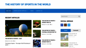 What Thehistoryofsport.com website looked like in 2020 (4 years ago)