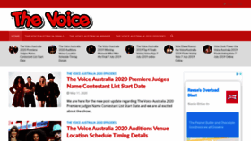 What Thevoice-australia.com website looked like in 2020 (3 years ago)