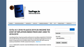 What Taxpage.in website looked like in 2020 (4 years ago)