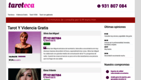 What Taroteca.es website looked like in 2020 (4 years ago)