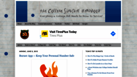 What Thecollegesurvivalhandbook.com website looked like in 2020 (4 years ago)