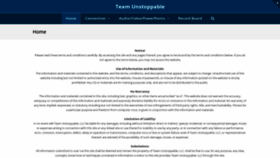 What Teamunstoppable.com website looked like in 2020 (3 years ago)