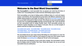 What Theunscrambled.com website looked like in 2020 (3 years ago)