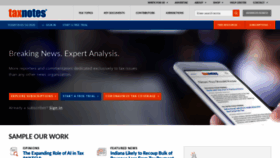 What Taxanalysts.com website looked like in 2020 (3 years ago)