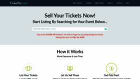 What Tickettocash.com website looked like in 2020 (3 years ago)