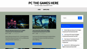 What Thepcgameshere.com website looked like in 2020 (4 years ago)