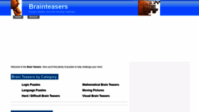 What Thebrainteasers.com website looked like in 2020 (4 years ago)
