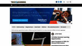 What Techlearning.com website looked like in 2020 (3 years ago)