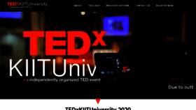 What Tedxkiituniversity.in website looked like in 2020 (4 years ago)