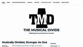 What Themusicaldivide.com website looked like in 2020 (4 years ago)