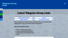 What Telegrouplink.com website looked like in 2020 (3 years ago)