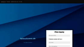 What Tattoolovers.de website looked like in 2020 (3 years ago)