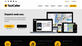 What Taxicaller.com website looked like in 2020 (3 years ago)