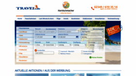 What Travel3.de website looked like in 2020 (3 years ago)