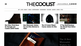 What Thecoolist.com website looked like in 2020 (3 years ago)