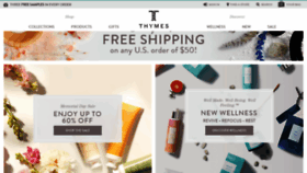 What Thymes.com website looked like in 2020 (3 years ago)