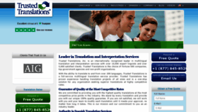What Trustedtranslations.com website looked like in 2020 (3 years ago)