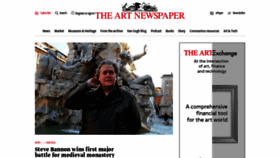 What Theartnewspaper.com website looked like in 2020 (3 years ago)
