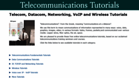 What Telecommunications-tutorials.com website looked like in 2020 (3 years ago)