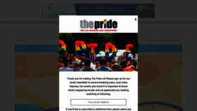 What Thepridela.com website looked like in 2020 (3 years ago)