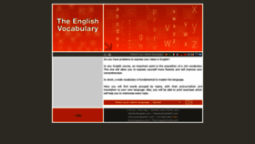 What Theenglishvocabulary.com website looked like in 2020 (3 years ago)