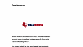 What Texassuccess.org website looked like in 2020 (3 years ago)