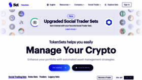 What Tokensets.com website looked like in 2020 (3 years ago)